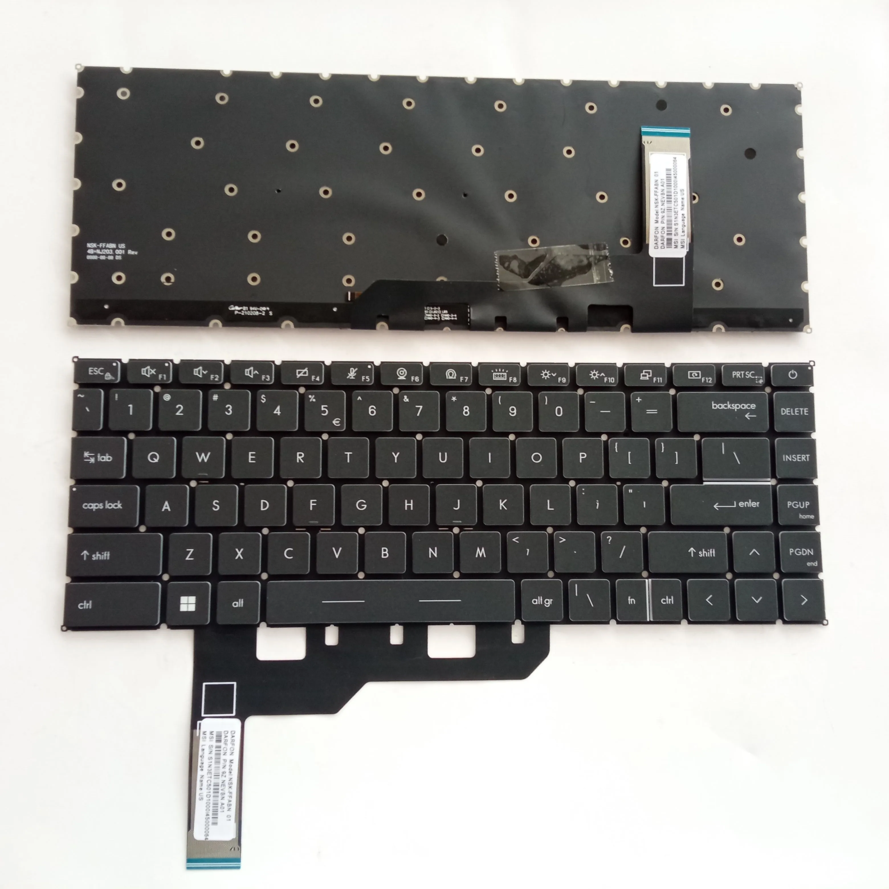

US Keyboard for MSI Modern 14 B10MW B10RASW B10RBSW MS-14D1 White Backlit