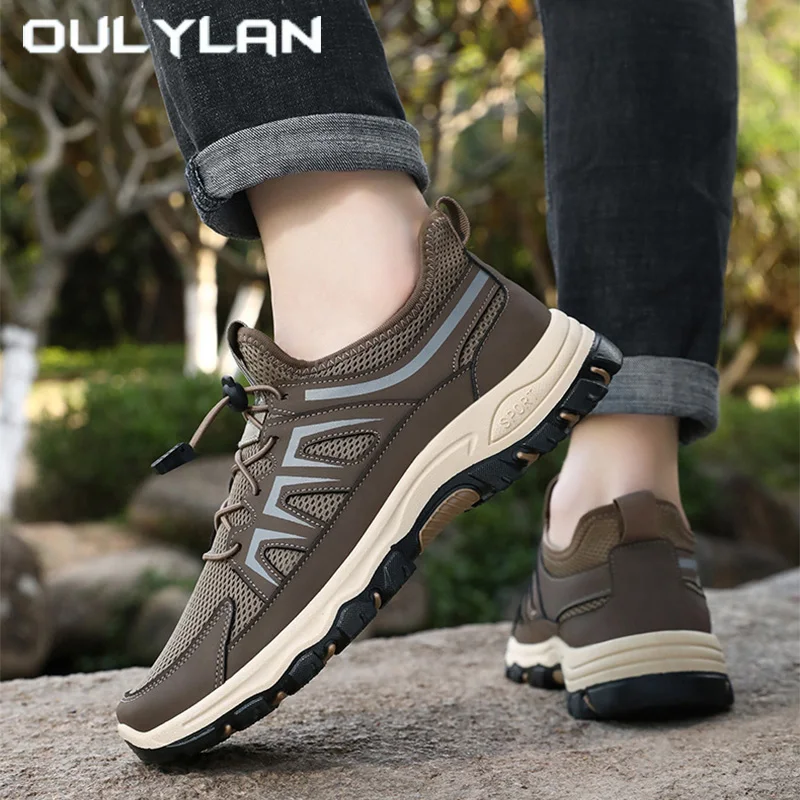 

Oulylan Outdoor Casual Non-slip Hiking Sneakers Men Popular Sports Running Footwear Ventilate Comfortable Durable Mountain Shoes