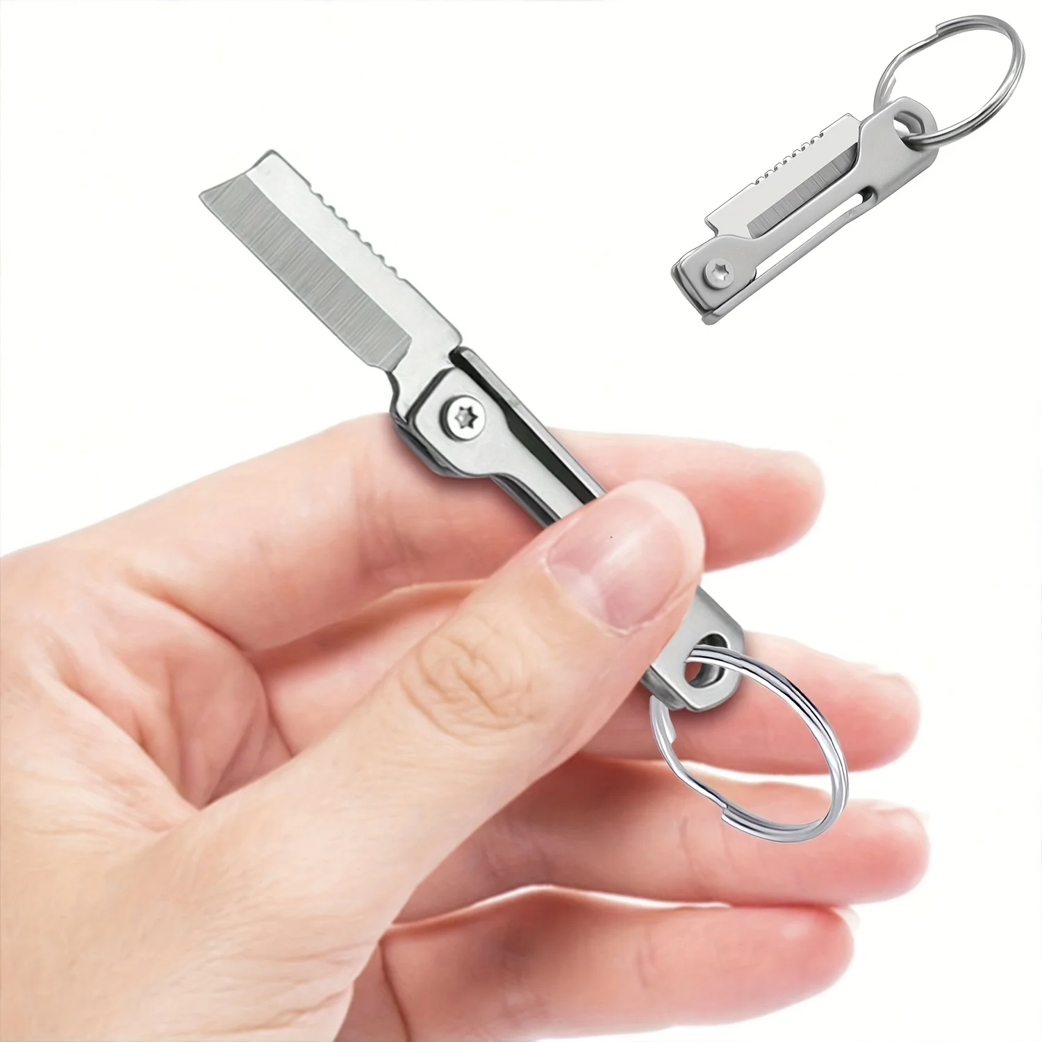 

1Pc Multi-Function Keychain Mini Pocket Knife - Perfect for EDC & Emergency Cutting, Decorative, Gift-Ready, Ideal Present