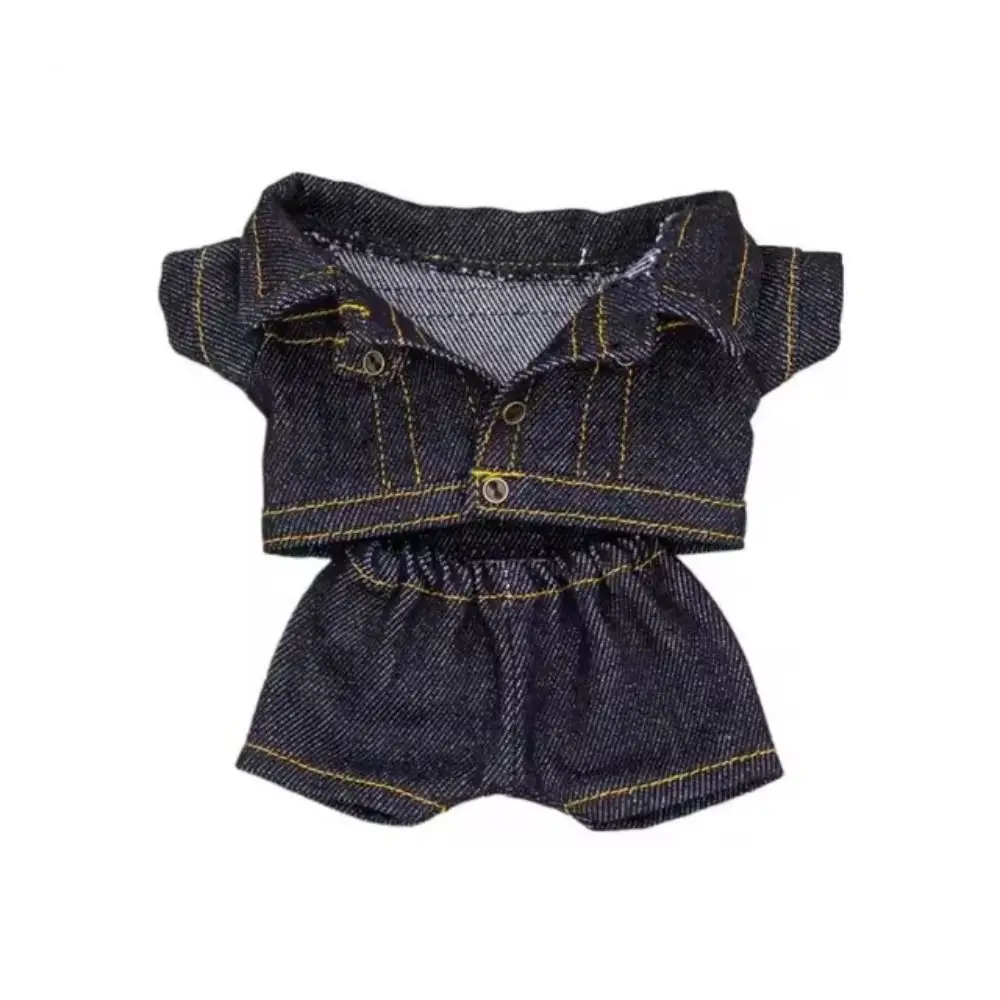 

Fashion Casual Wears Cotton Doll Jeans Clothes Suit Dress Up Doll Jacket Pants Daily Outfit Denim Doll Coat Tops 15cm/20cm