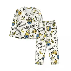 Minions Women Pajamas 2 Pieces Set Loungewear pyjama pour femme