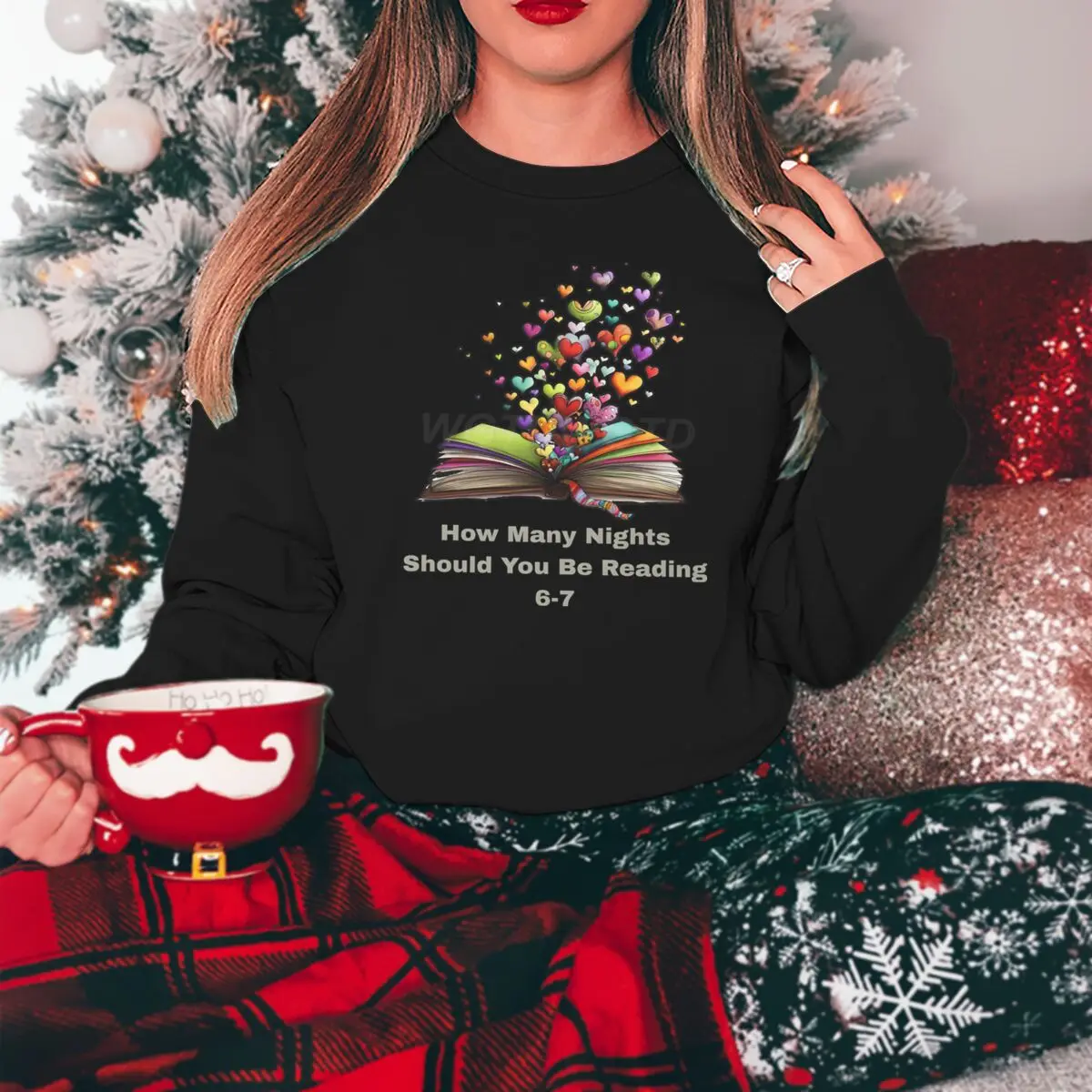 كتب القلب البلوز كتاب عاشق مكتبة القارئ 6 7 الميمات طباعة بلايز طويلة الأكمام ستة سبعة الميمات الأدبية الفكاهة سترة #2