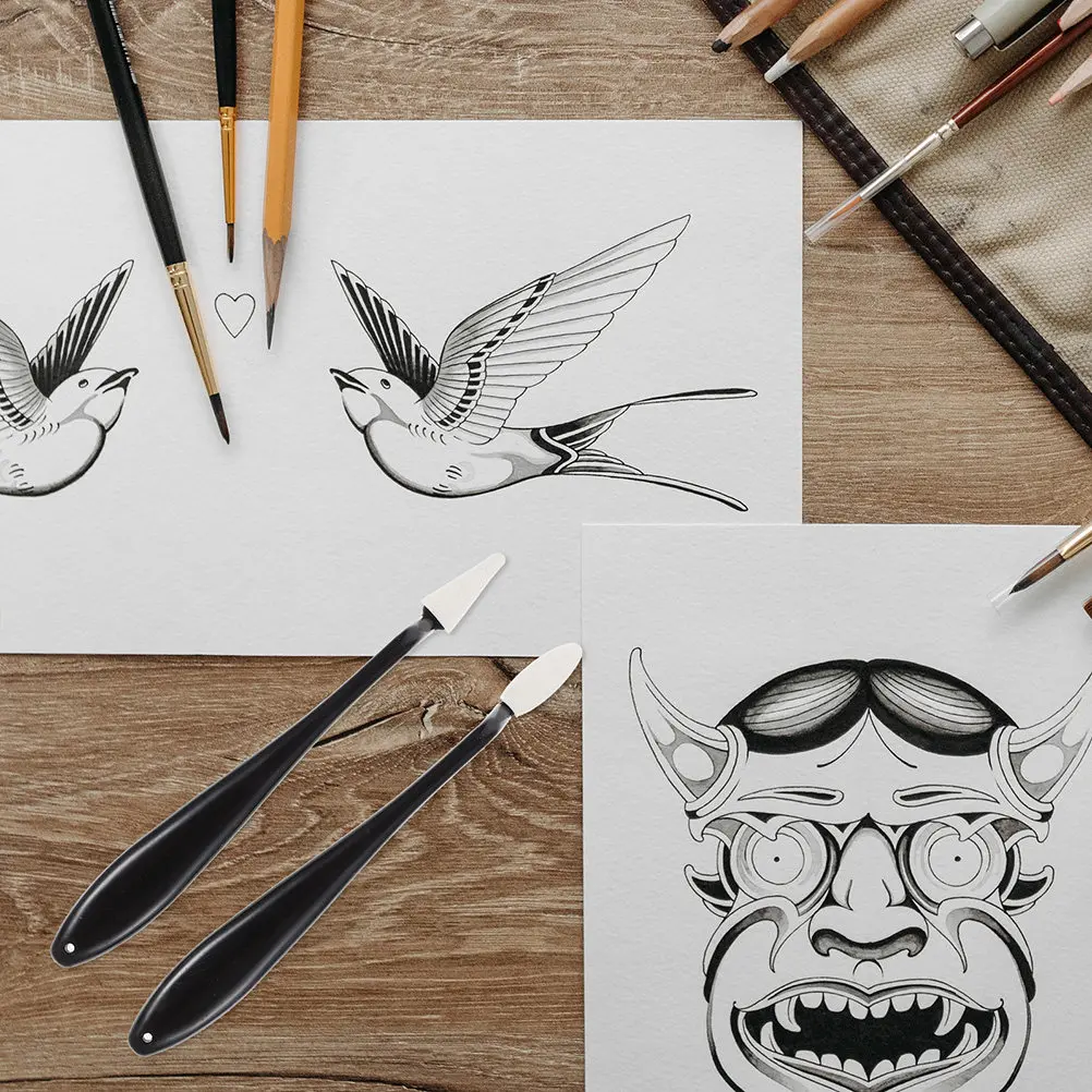 

Набор из 6 губок-ластиков для скетчинга, пластиковые растушевки из полипропилена для рисования углем, для художников, для размазывания и стирания, для художественных работ