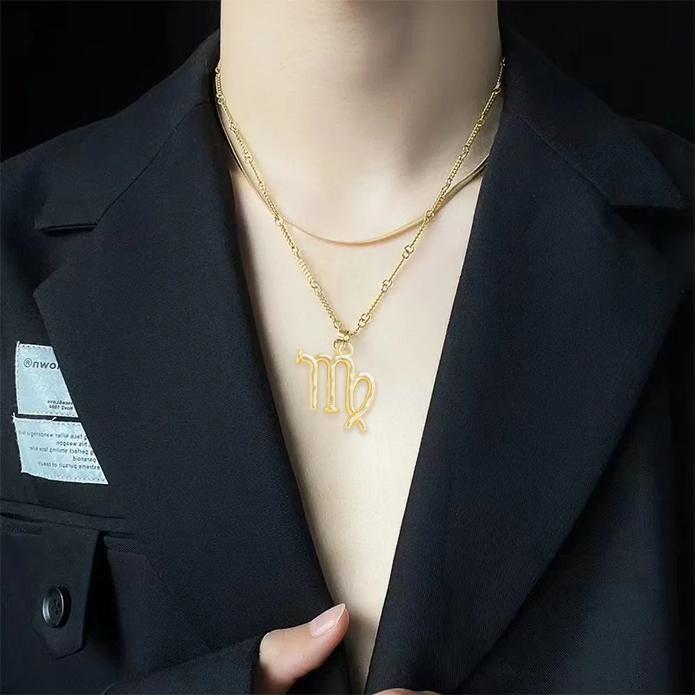 Pingentes artesanais DIY para os 12 signos do zodíaco, colares, brincos, pingentes e acessórios