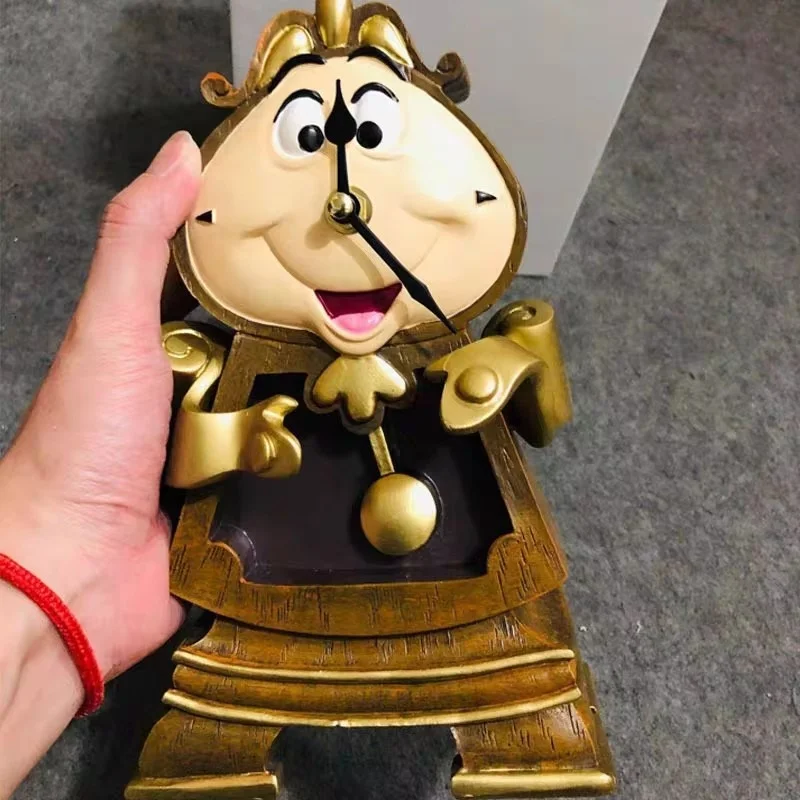 Nowy Disney Piękna i Bestia Figurki Cogsworth Mr Clock Lumiere Świeca Lampa Statuetka Figurka Model Dekoracja domu Prezenty