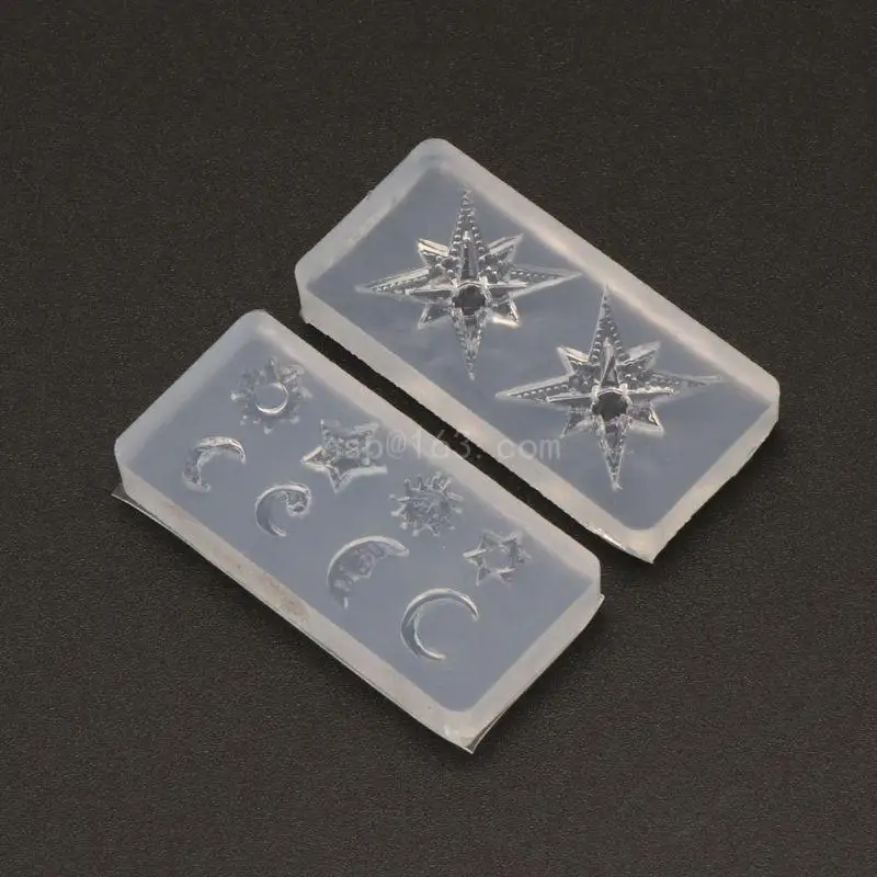 Moon Star for Sun Resin Moulds Epoxy Casting Silicone Mould Crystal Pendant Jewelry Filler Making Molds Craft Handmade D