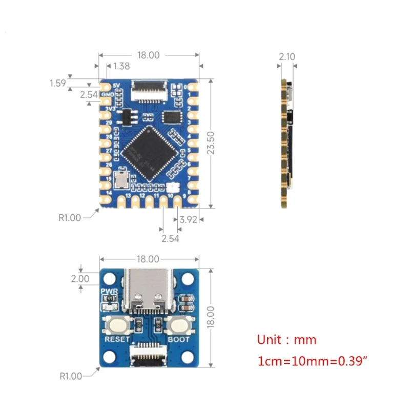 Lightweight RP2040-Tiny Development Board Microcontroller Board