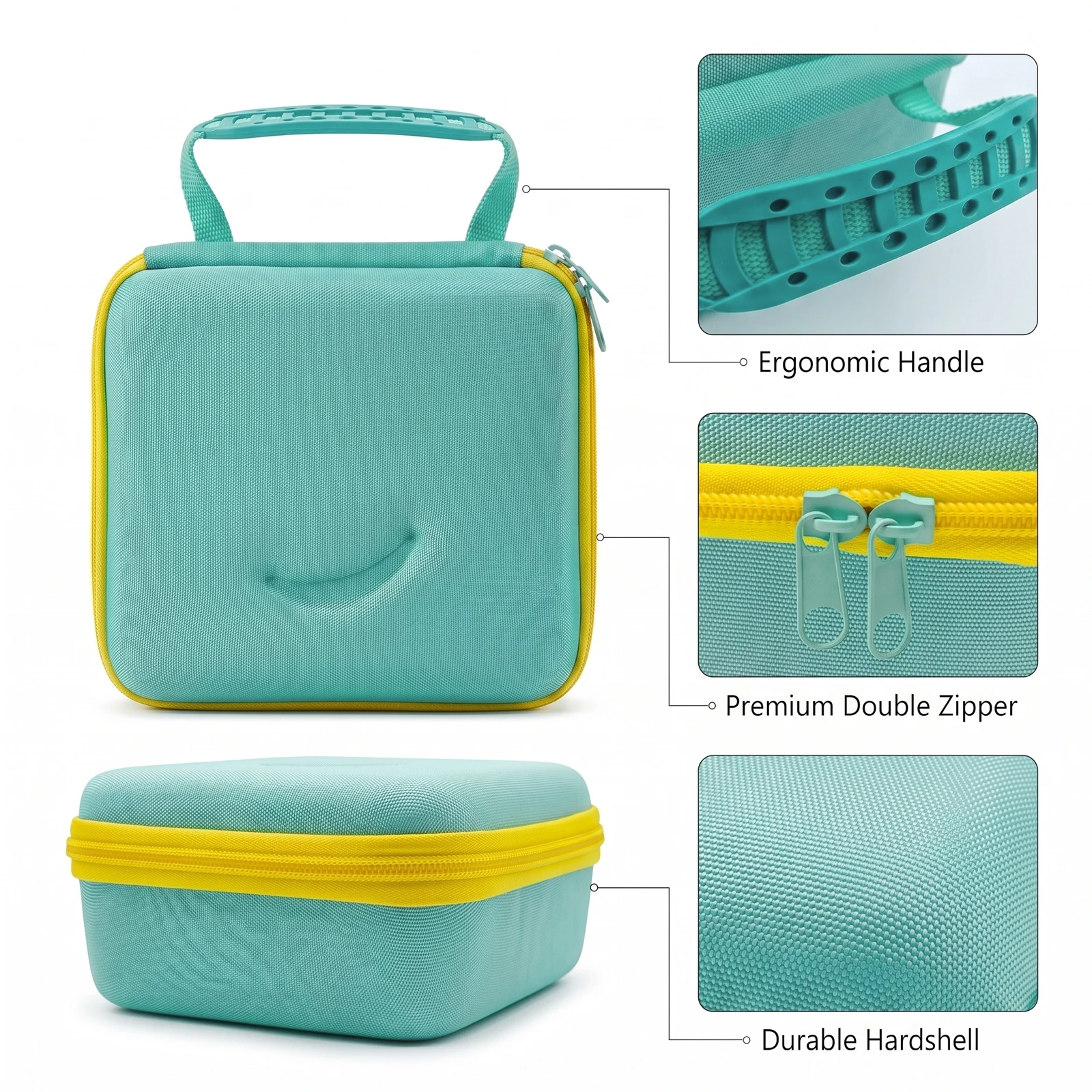 EVA Case for Nex Playground Family Motion Console Shockproof Cushioning Oxford Fabric Ergonomic Handle Dual Zipper