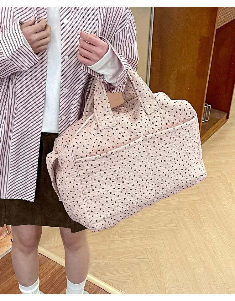 Large Capacity Mommy Bag Travel Tote Handbag for Women Baby Diaper bag Floral Print Multifunctional Crossbody Bags Женская сумка