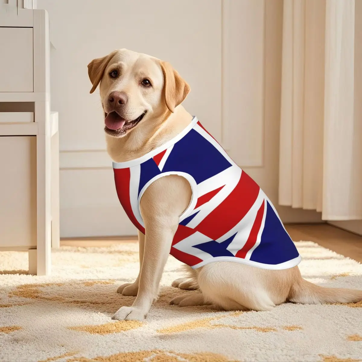 Personalized British Flag Dogs Clothes Breathable Soft Pet Vest Large Dog Jacket Pet Accessories - Image 3