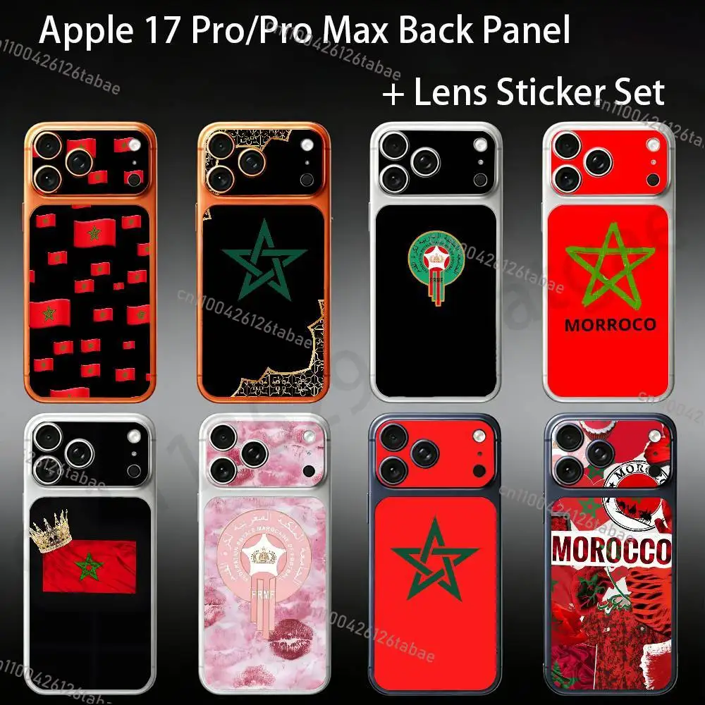 Cool Morocco Flag For iPhone 17pro/proMax Full body Back Cover Decal Skin Colorful Rear Protective Sticker Film