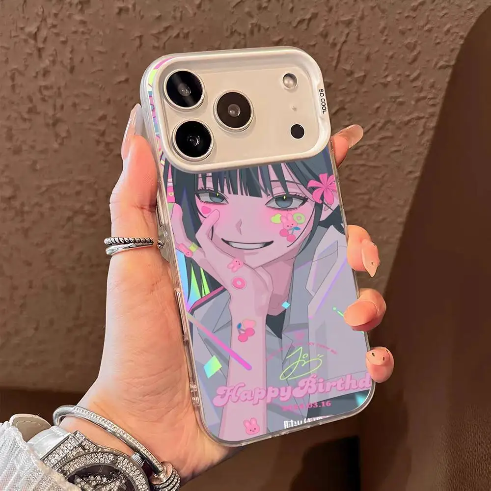 Anime Link Click Phone Case For IPhone 17 Air 16 E 15 14 Plus 13 12 11 Pro Max Colored Silver Cover