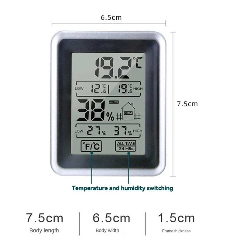 LCD Digital Thermometer Hygrometer Temperature Indoor Convenient Temperature Sensor Humidity Meter Gauge Instruments