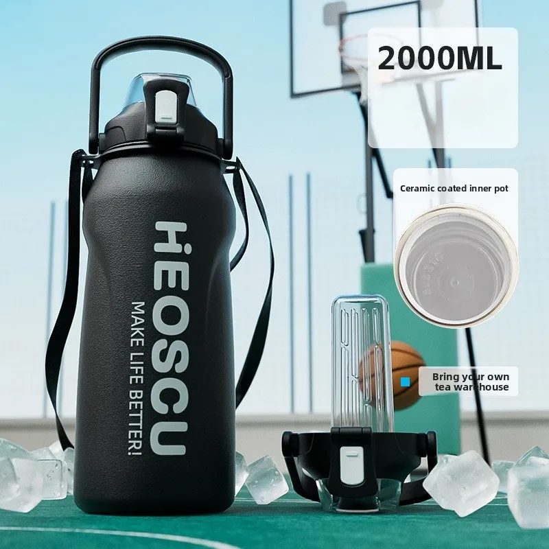 Large-capacity Stainless Steel Insulated Cup - Outdoor Sports Portable Water Bottle - 34oz, 51oz, 68oz Cold/Hot Water Bottle