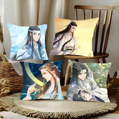 Lan XiChen Mo Dao Zu Shi Anime Pillow Case Square Pillow Bedroom Sofa Leisure Comfort Cushion Car Home Decoration