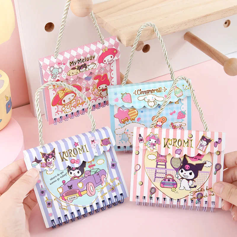 New Sanrio Handheld Coil Book Student Notebook Notepad Loose-leaf Handbook Kid's Gift Stationery Wholesale