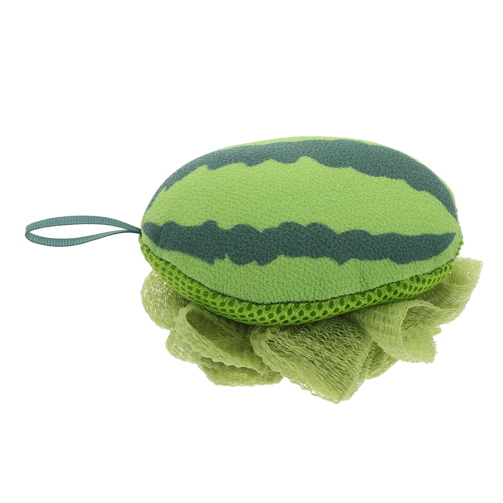 

Bath Ball Skin Scrubber Watermelon Body Washcloth Green Travel Bathing Dual Function Exfoliating Shower Puff Cleanse Refresh