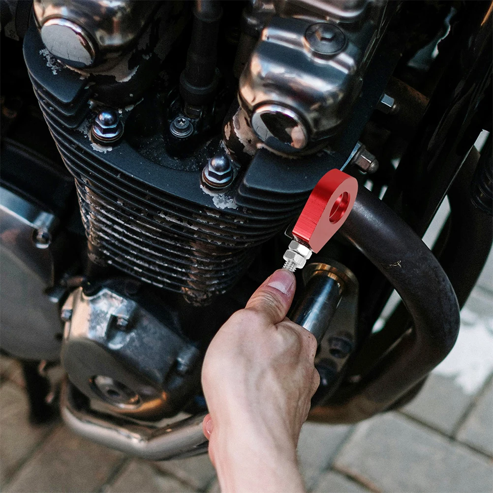 

2pcs Screw Motorcycle ATV Durable Metal Portable Chain Motorcycle Chain Tensioner Screw Tensioner Chains Tightener Axle Supply