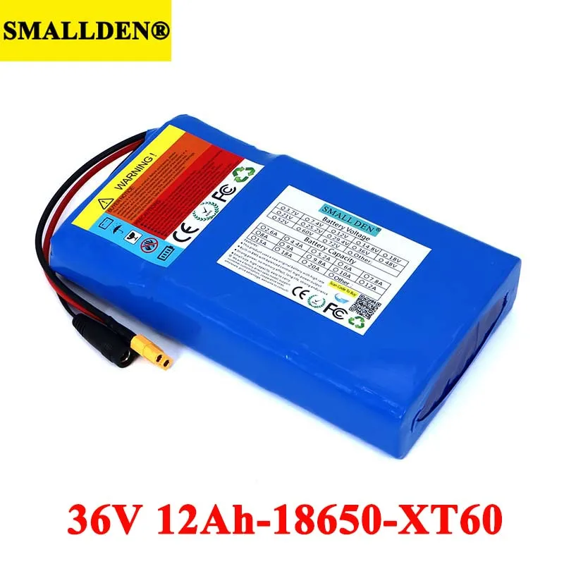 

36V 12Ah Lithium Battery Pack 18650 12000mAh High rate 20A BMS for Balancing scooter E-bike lawn mower Aircraft carrier