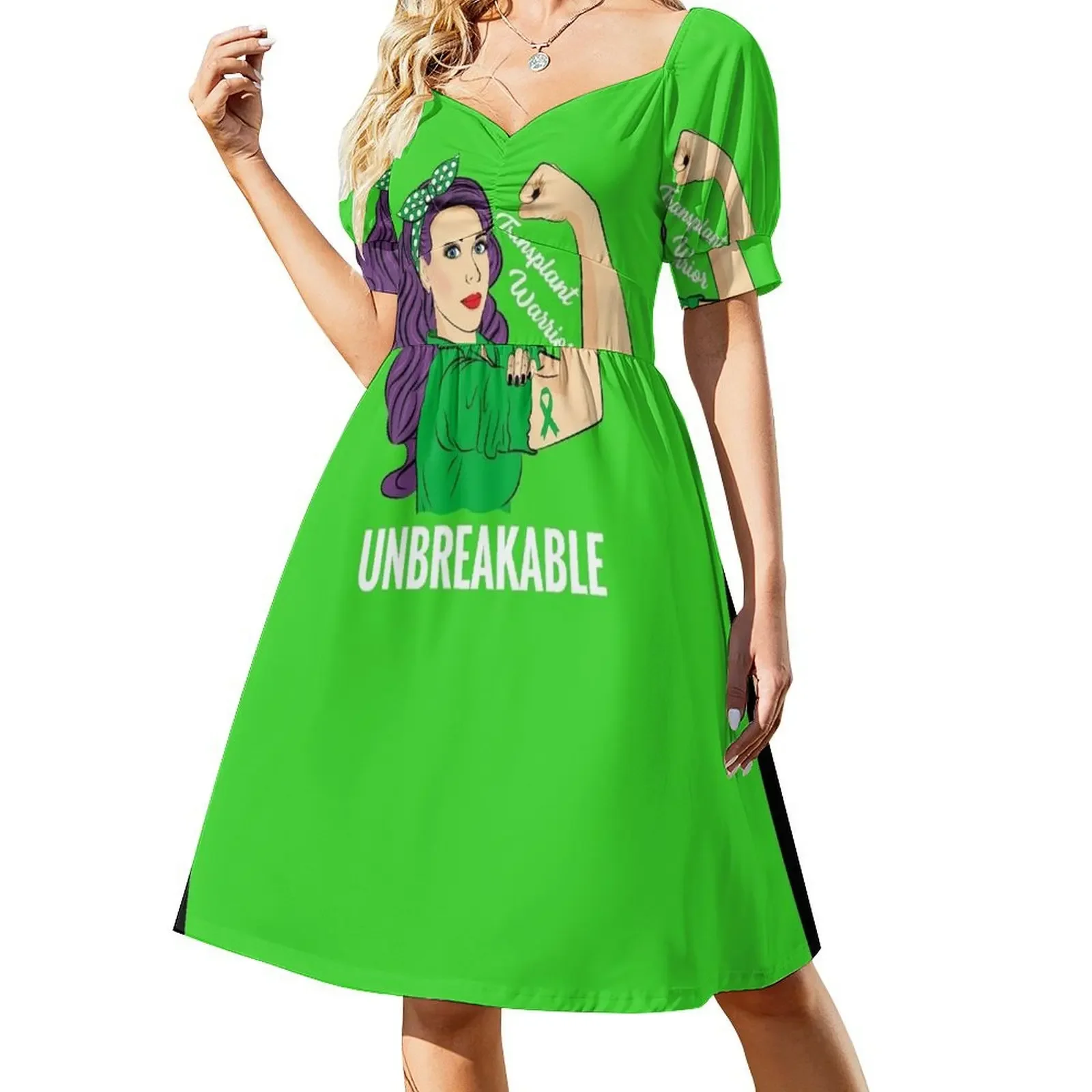 

Transplant Awareness Organ Donor Warrior Unbreakable Sleeveless Dress ceremony dresses Dress