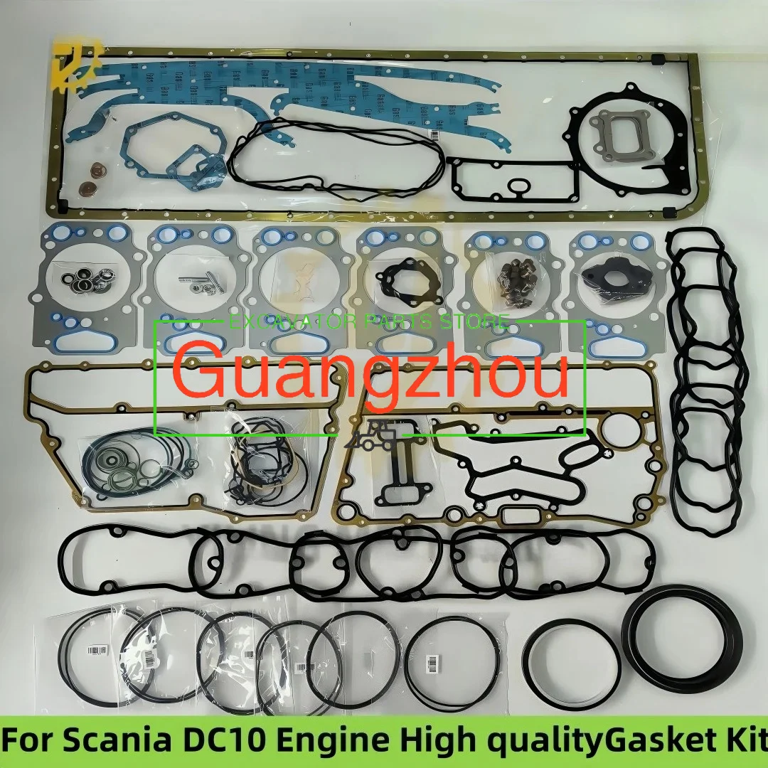 For DC10 Engine Sealed Parts Kit Cylinder Head Gasket Crankshaft Front And Rear Oil Seal Full Car Sealing Pad Set