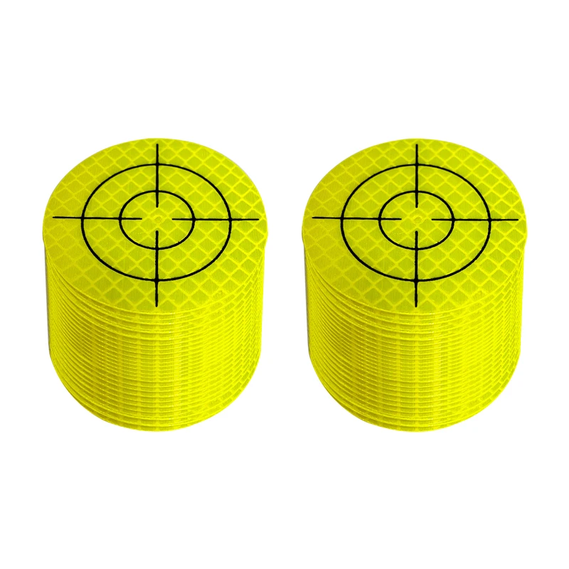 100pcs Fluorescent Green Sheet Reflective Sticker Round Size 60MM 20 30 40 50MM Round Reflector Sheet For Total Station Survey