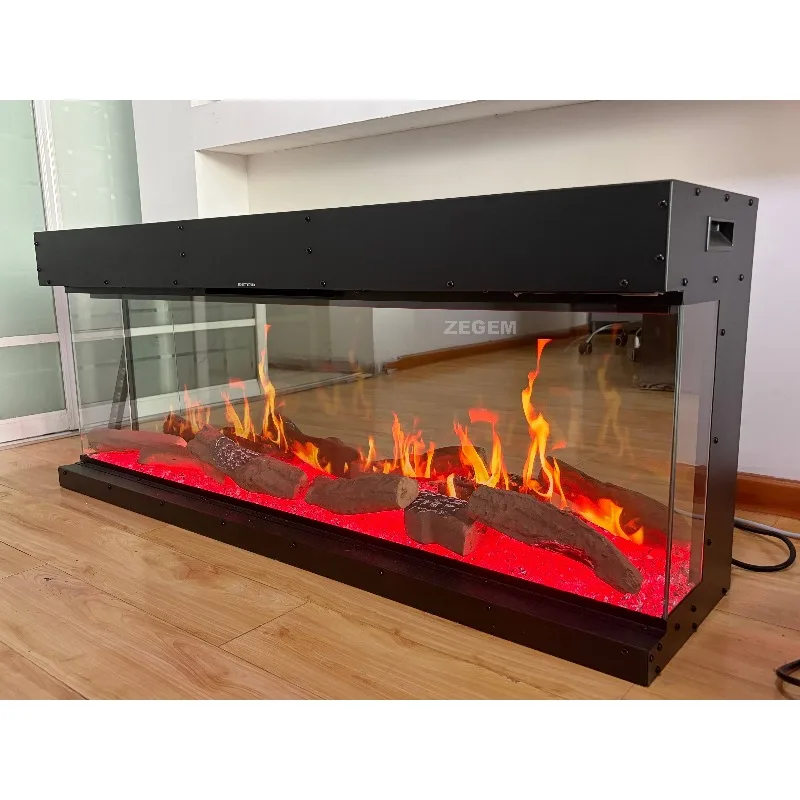 LCD Electric Heater 1000x300x500 Mm With Flame Effect Remote Control APP Smart Home Heating