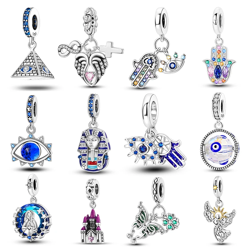 

Серебро 925 пробы, простая религиозная тема, кулон 3 мм, оригинальный браслет, ожерелье, женский роскошный DIY изысканный ювелирный подарок