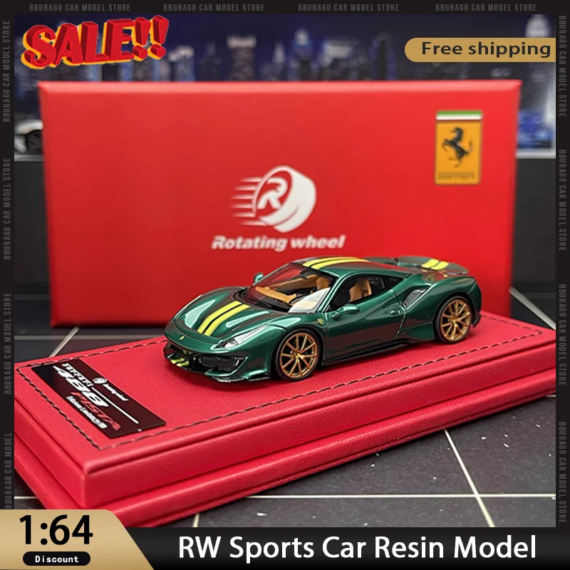 

В наличии RW 1:64 спортивный автомобиль в стиле Pista, модель из смолы - ограниченная серия, литая под давлением игрушка для коллекционеров, быстрая доставка, подарки для мальчиков