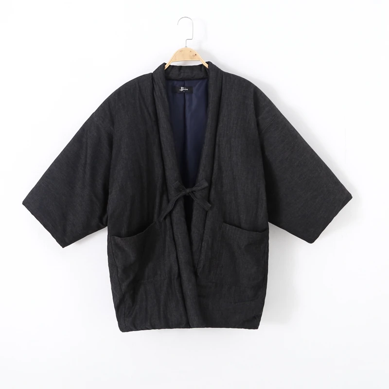 

Hanten Cotton Jacket Men Winter Haori Women's Kimono Femme Yukata Japanese Style Padded Loungewear Large Size Loose Coat M-2XL