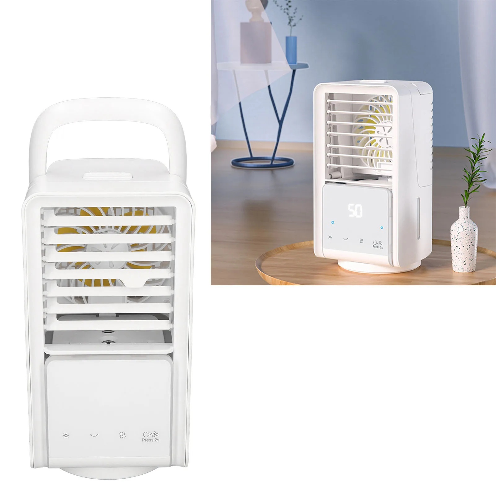 Outdoor USB Charging Fan Air Cooler Left Right Oscillating Head Portable Mini Air Conditioner Air Cooler