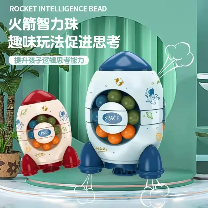 

Rocket magic bean magic cube rotating small magic bean magic cube plate children's intelligent fingertip gyroscope training