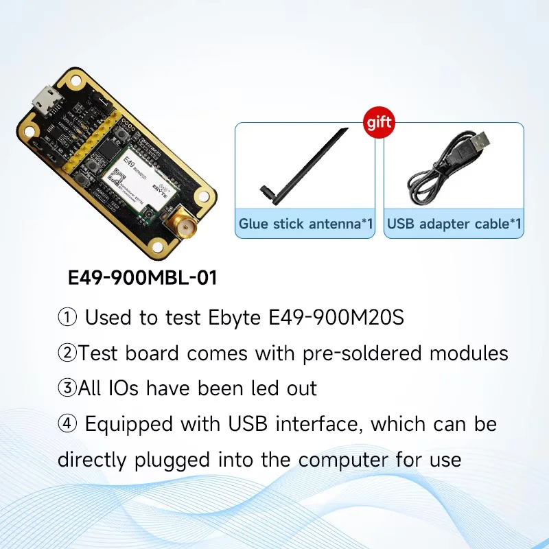 868/915MHz Wireless Module USB Interface Test Board Kit CDSENT E49-900MBL-01 CMT2300A Pre-soldered E49-900M20S