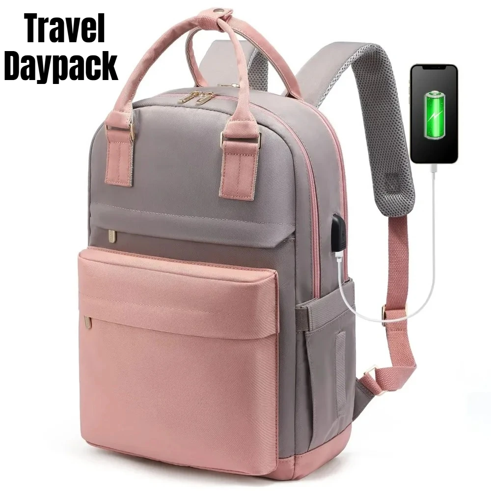2026 Designer Large Capacity Laptop Backpack Fashion Travel Daypack for Women Men Waterproof USB Charging College Work Bag