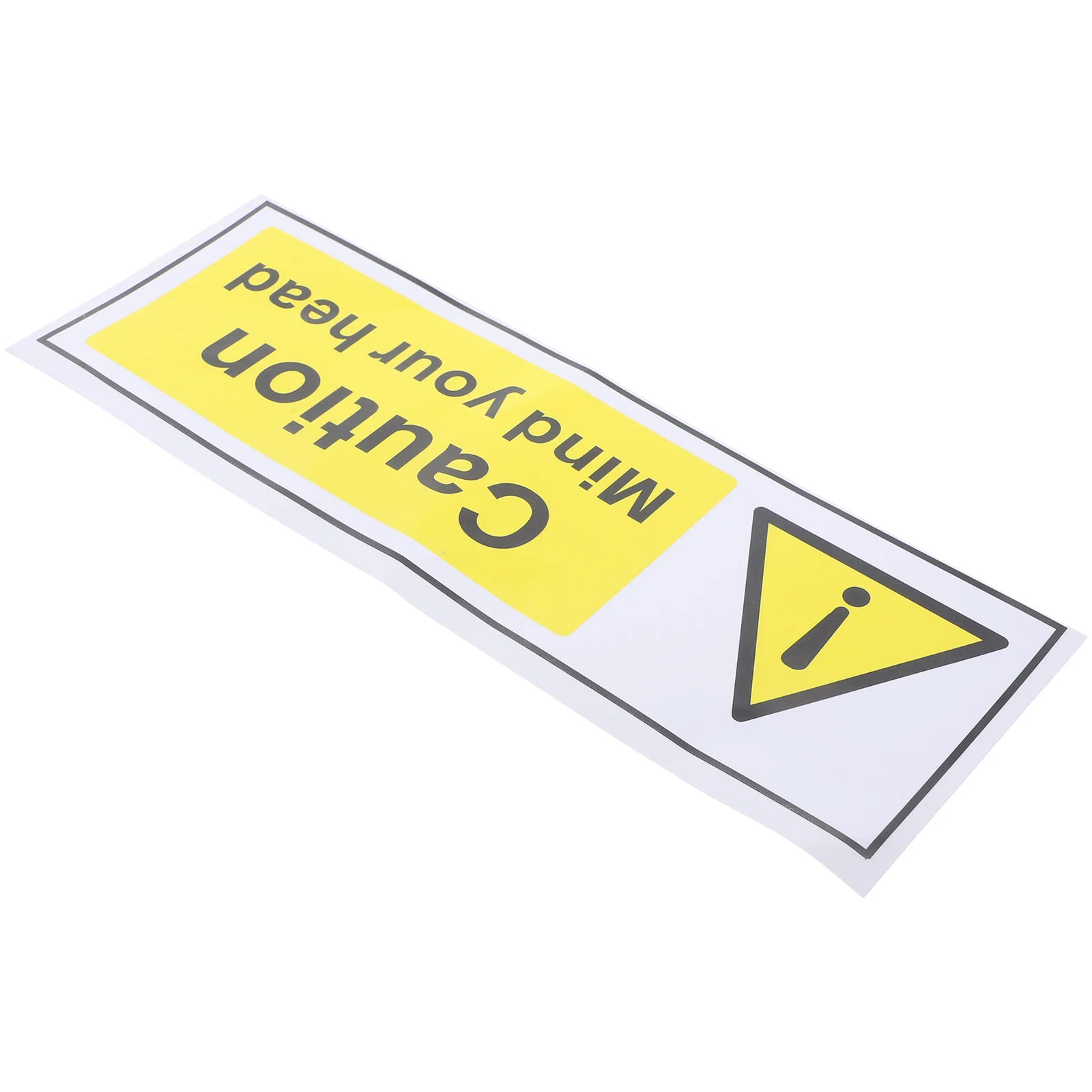 Guochuan Safety English Logo Sticker Adhesive Mind Your Head Sign Labels Pp Caution Self