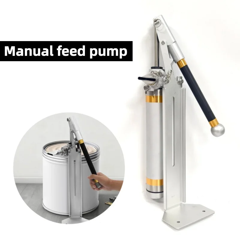 Wall Mount Manual Grease Gun Full Accessory Kit High Pressure Grease Dispenser for Auto & Machinery Lubrication Repair