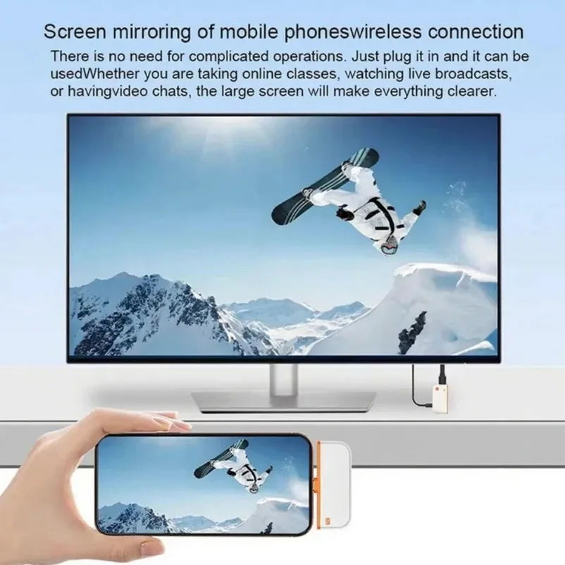 50M HDMI 호환 유형 C 무선 비디오 송신기 수신기 확장기 어댑터 노트북 PC 전화 TV 모니터 용 TV 스틱 동글