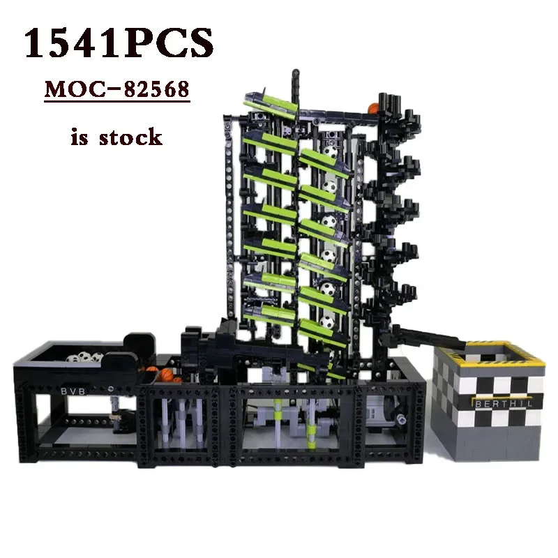 

Classic GBC-Staggered Lift Rail Marbles MOC-82568 Building Block Toy 1541PCS Adult Education Kids Educational Toy Birthday Gift