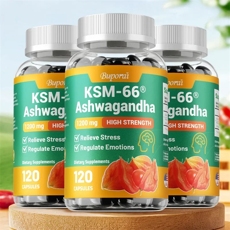 KSM-66 Ashwagandha Supplement - Support Energy, Stamina & Memory & Performance, Relieves Stress, Promotes Deep Sleep