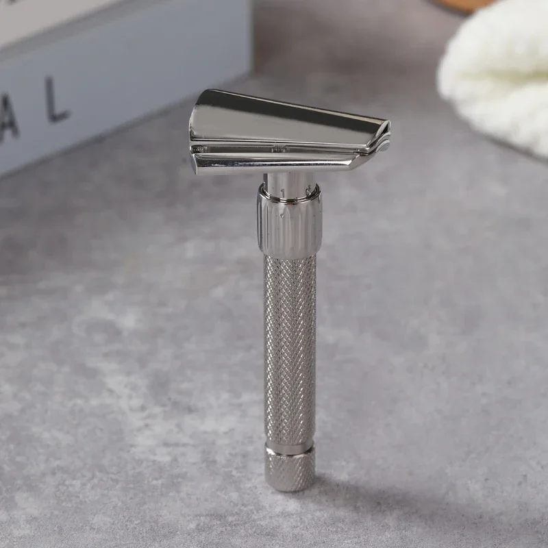 Yaqi Torqx Stainless Steel Slant Adjustable Safety Razor Blade Gaps (0.6mm to 1.8mm) Razor 90mm Handle Length And 12mm Diameter