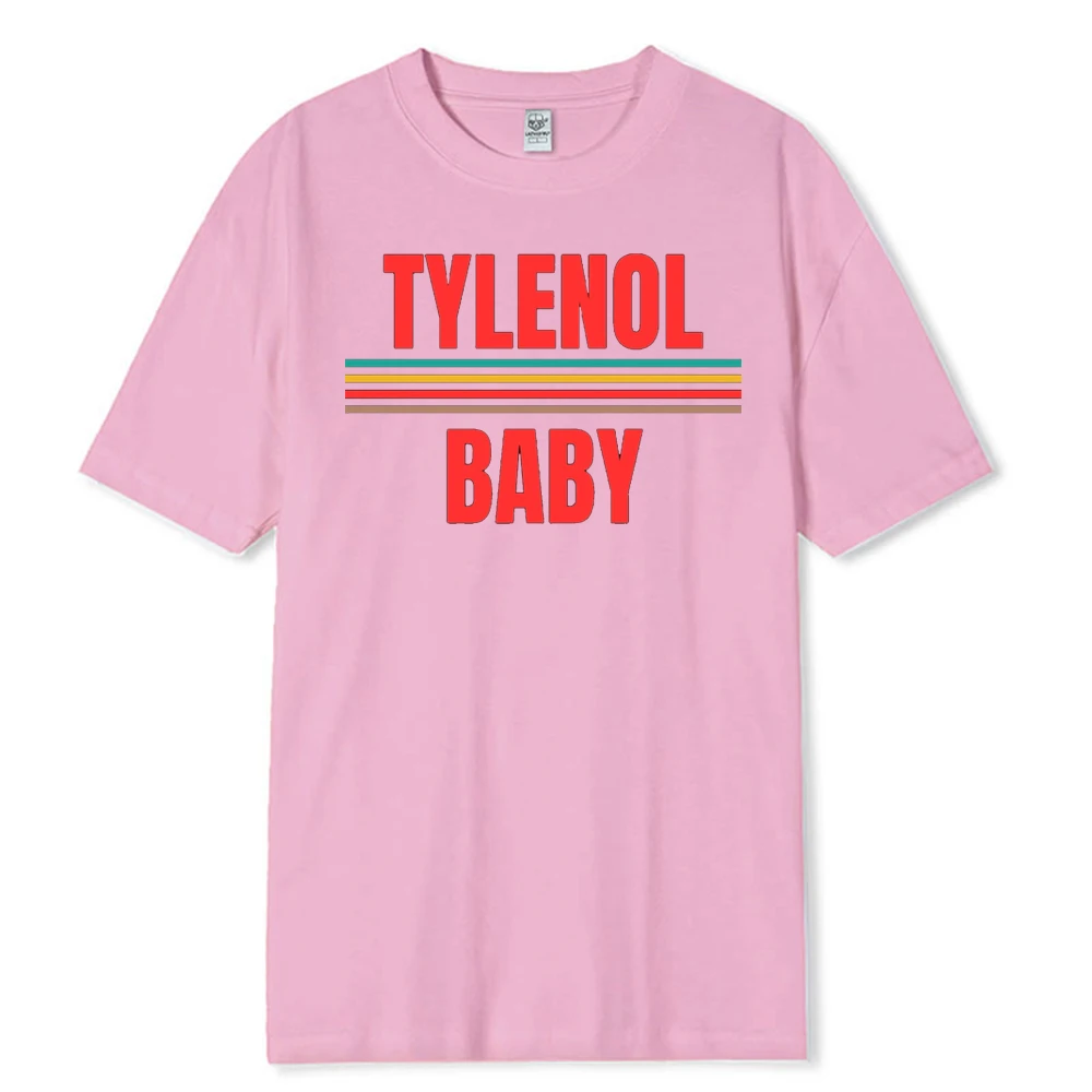 Tylenol Baby Retro T-Shirt Design Funny Shirt for Sublimation & Printing Tylenol Autism Women Mens T Shirts Graphic Tshirts Tees