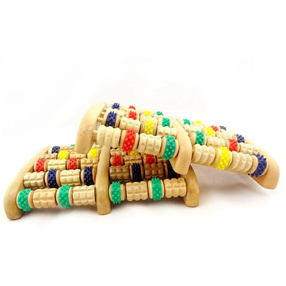 

Foot Massager Roller for Stress Relief Feet Scroll Wheel Device Bamboo Toy Muscle Relaxation Circulation Self Massage Tool