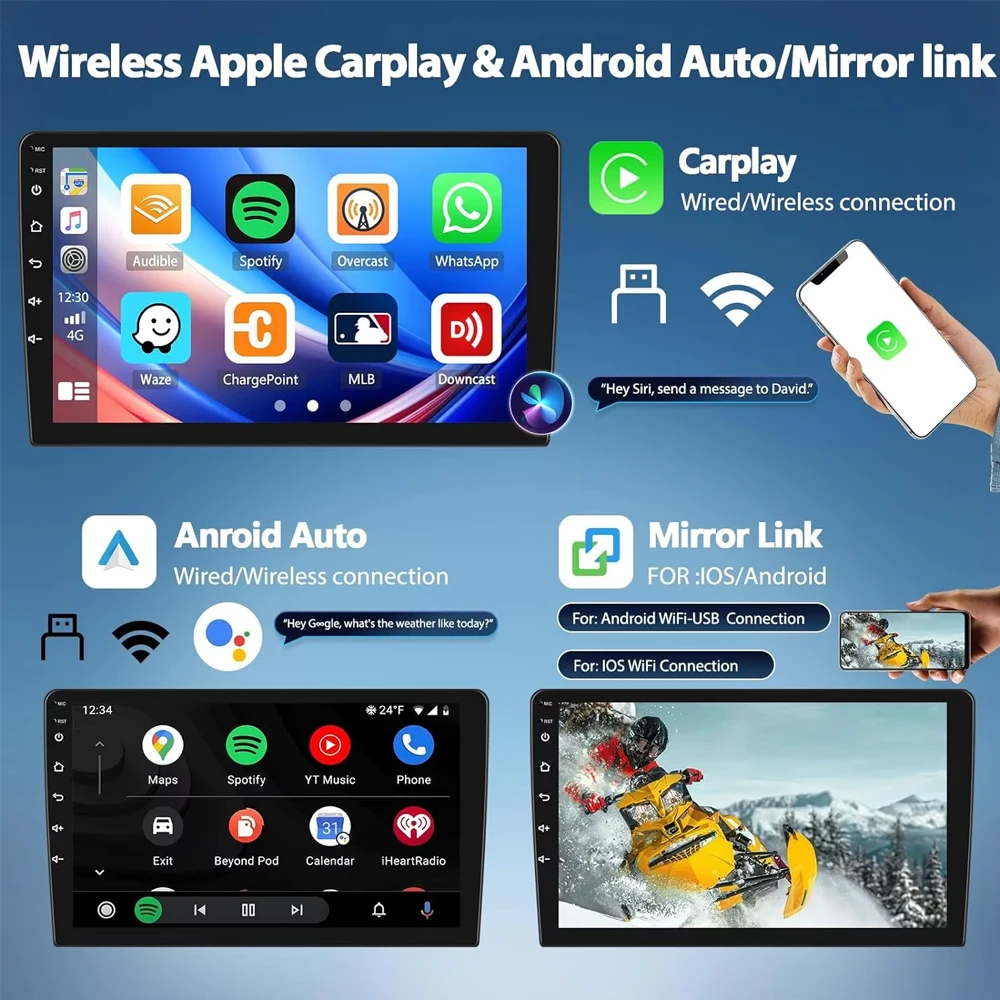 Android 14 para honda piloto 2016 2017 2018 2019 rádio do carro multimídia navegação player de vídeo carplay gps bt sem dvd 2 din rds dsp