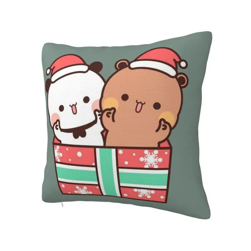 Custom Bubu And Dudu Christmas Wallpaper Square Pillow Case Decoration 3D Two Side Printed Cushion Cover for Living Room