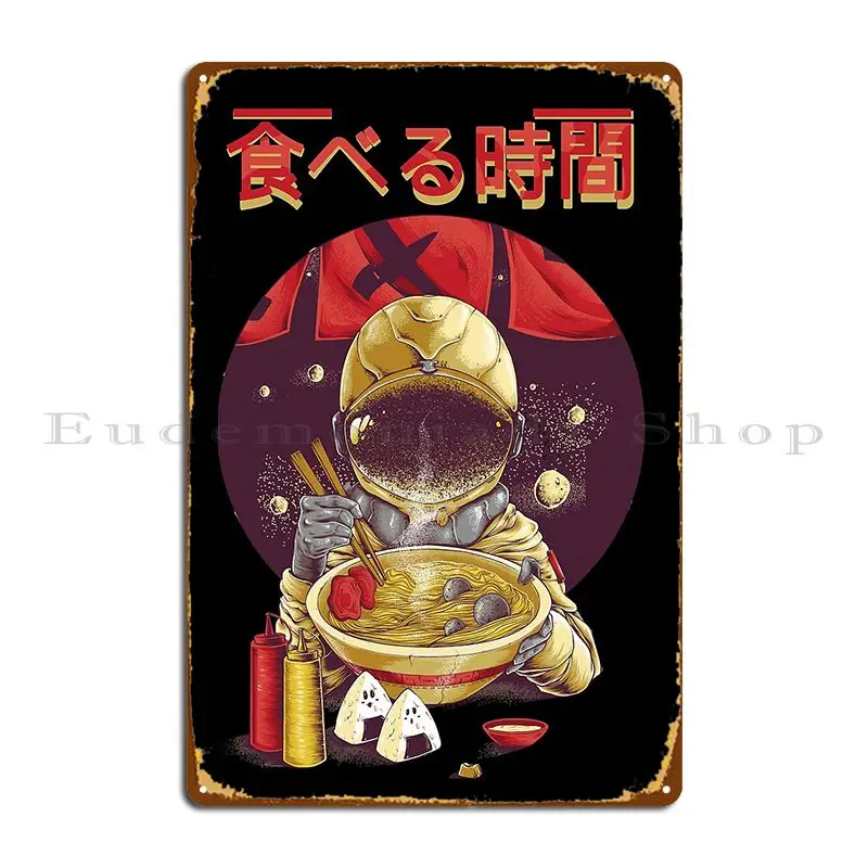 Ramen Astronaut Vintage Kawaii Otaku Japanese Noodles Metal Plaque Poster Club Pub Designs Wall Custom Garage Tin Sign Poster