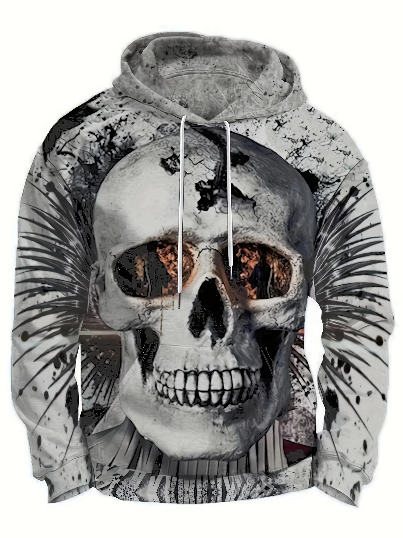 Sweat à capuche Carillon Skull 3D Print pour homme, pull à capuche fantaisie, sweat-shirt d'Halloween, proximité Wstring