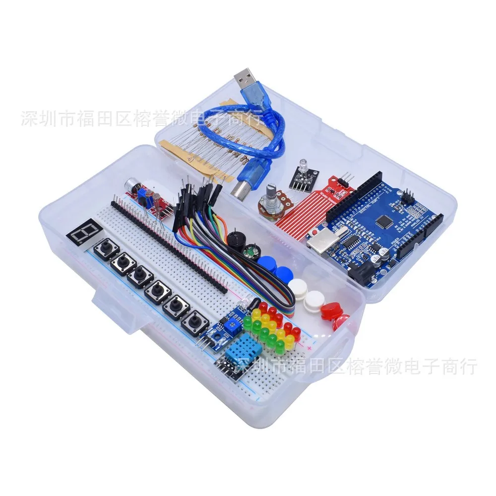 New Maker 830-hole breadboard kit suitable for UNO R3 basic kit components experimental accessories buzz