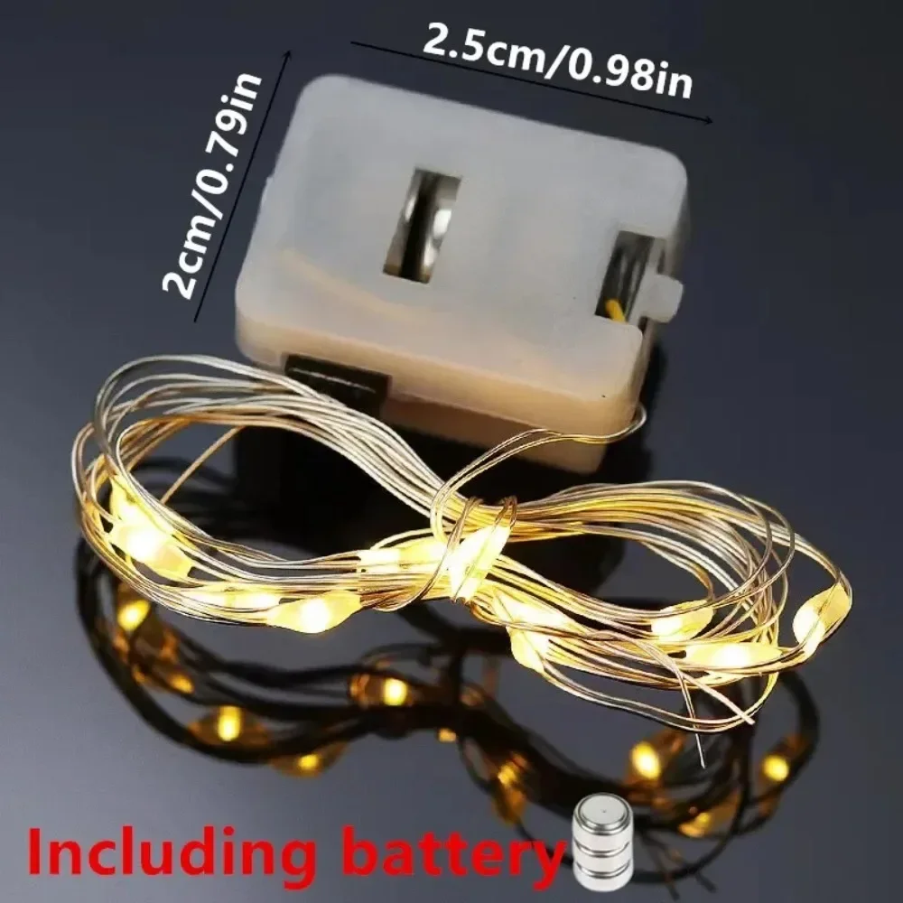 10/20 حزمة 3 طرق LED أضواء نحاسية صغيرة مع بطارية 10/20 مصباح ليد لحفلة عيد الميلاد عيد الميلاد الديكور الزفاف الجنية الخفيفة