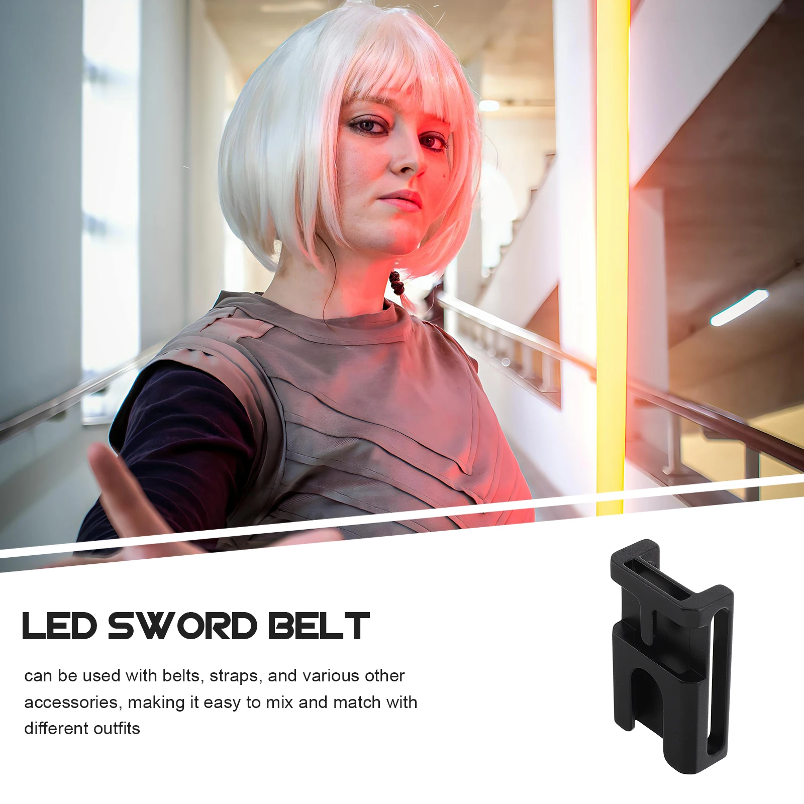 

Glowing Sword Buckle LED Metal Belt Clip Accessory Cosplay Costume Party Supplies Sword Accessory Kids Dress Up Party Supplies