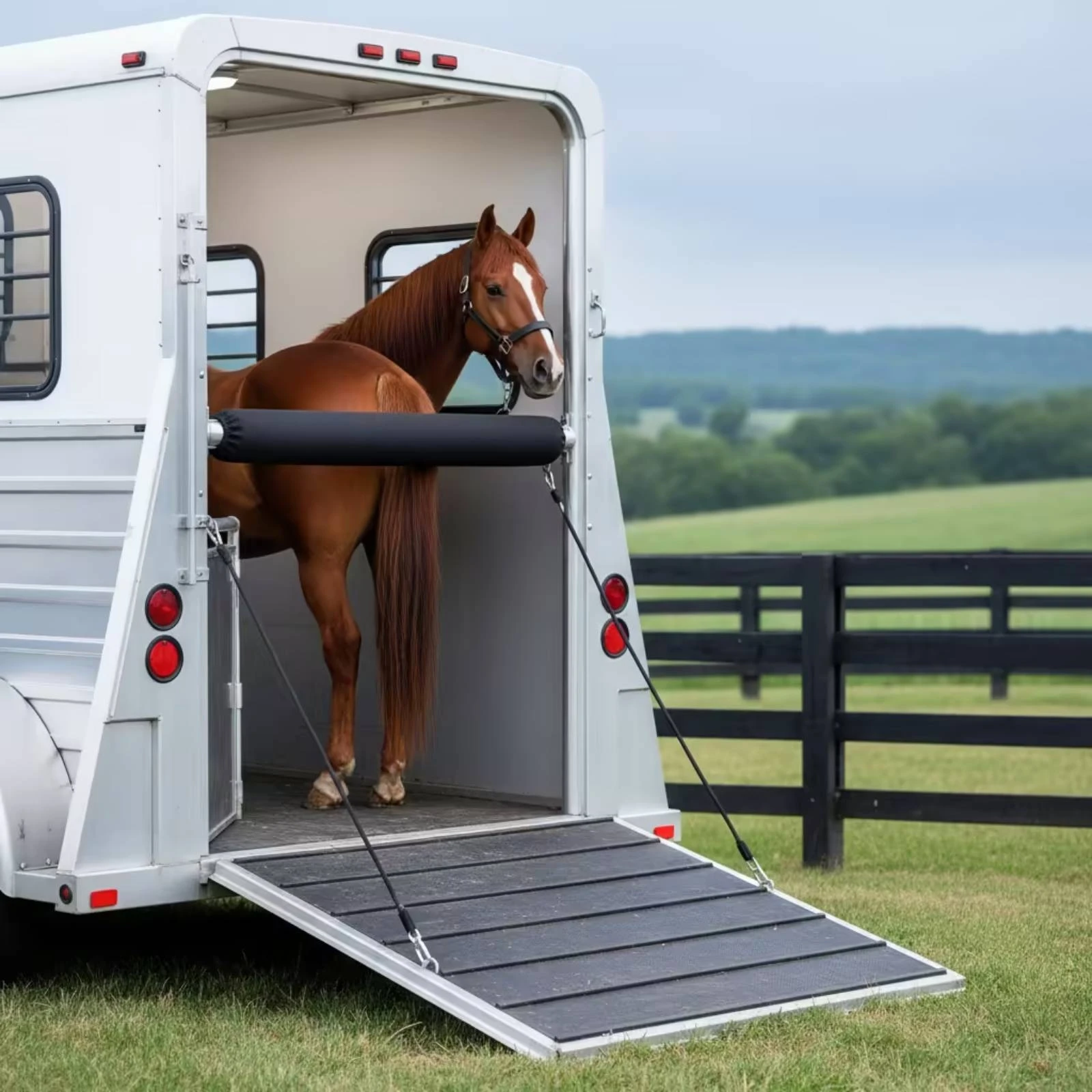Horse Trailer Bar Cover Impermeable Padded Sleeve with Touch Fastener Interior Protection Waterproof and Durable